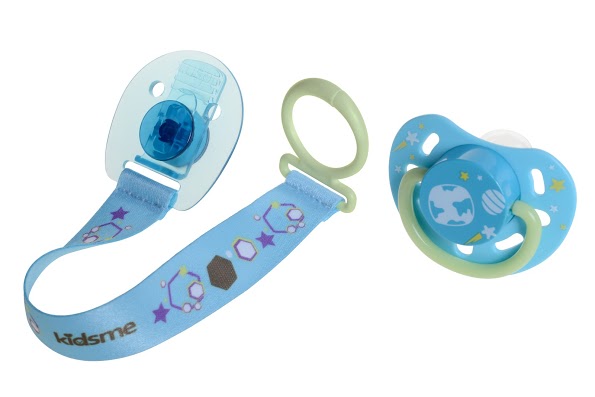 Glow-in-the-dark Pacifier with Clip - Blue